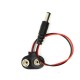 9V Batteryclip met DC jack