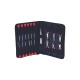 Set met 19 mini schroevendraaiers, tangen en pincet