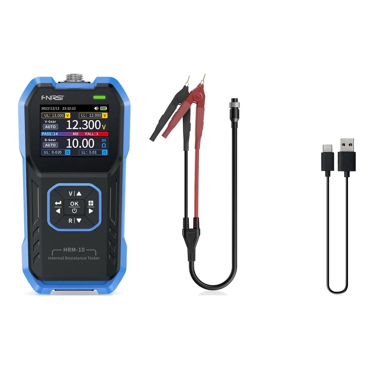 FNIRSI HRM-10 Batterijtester voor Spanning en Interne Weerstand