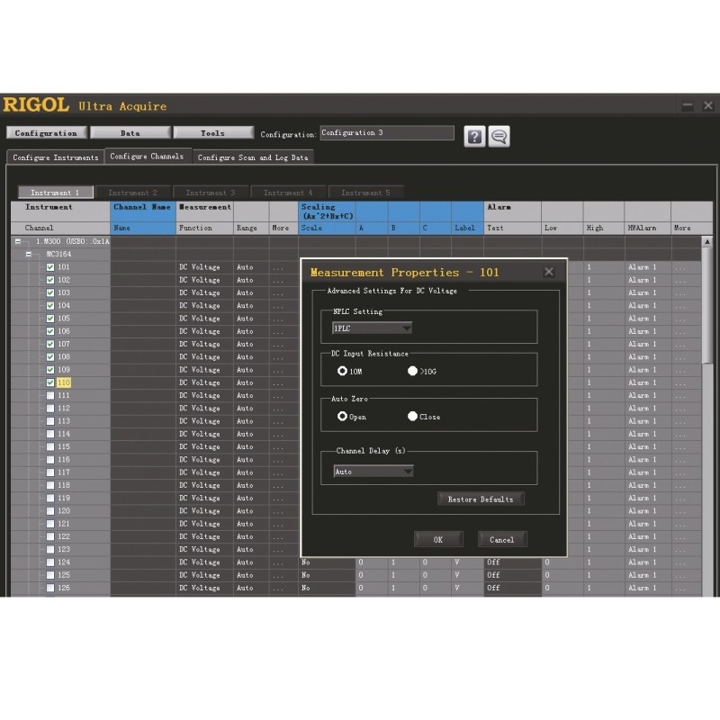 Rigol Ultra Acquire Pro software voor M300 serie