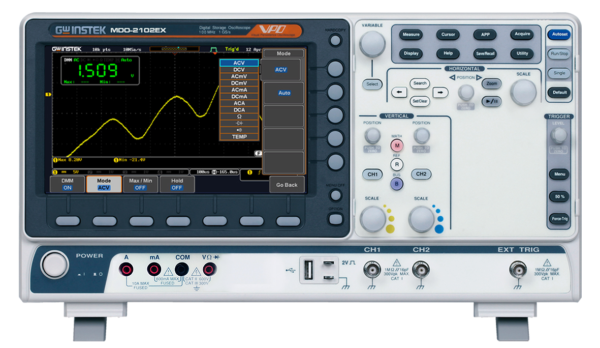 GW Instek MDO-2102EX oscilloscope