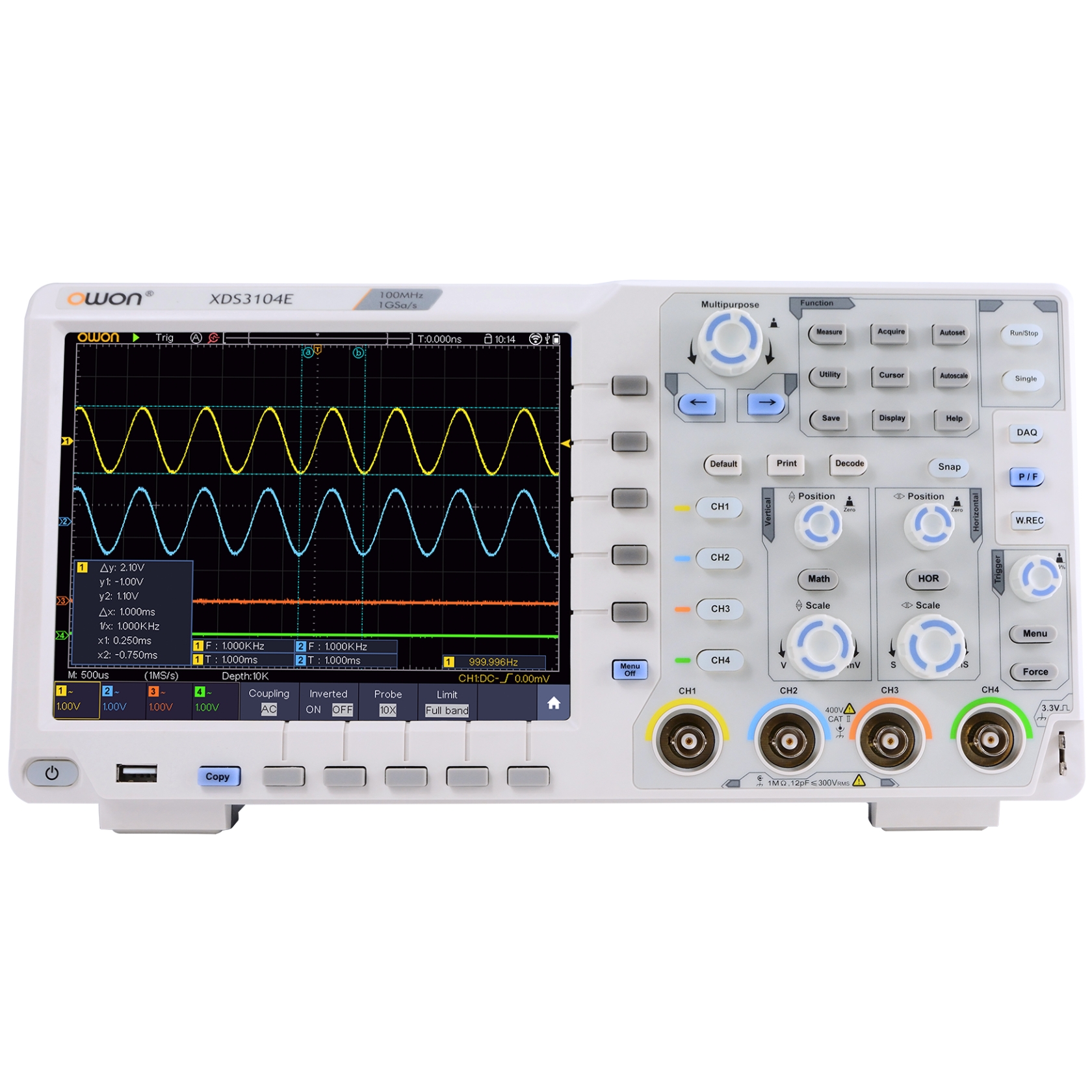 Owon XDS3064E oscilloscope