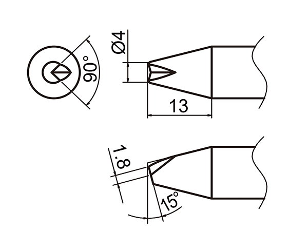 Bevel V-groove