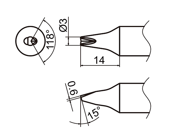 Chisel V-groove